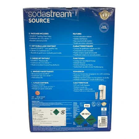 SodaStream ソーダストリーム ※開封品 ガス賞味期限2023/10 SSM1062 SOURCE