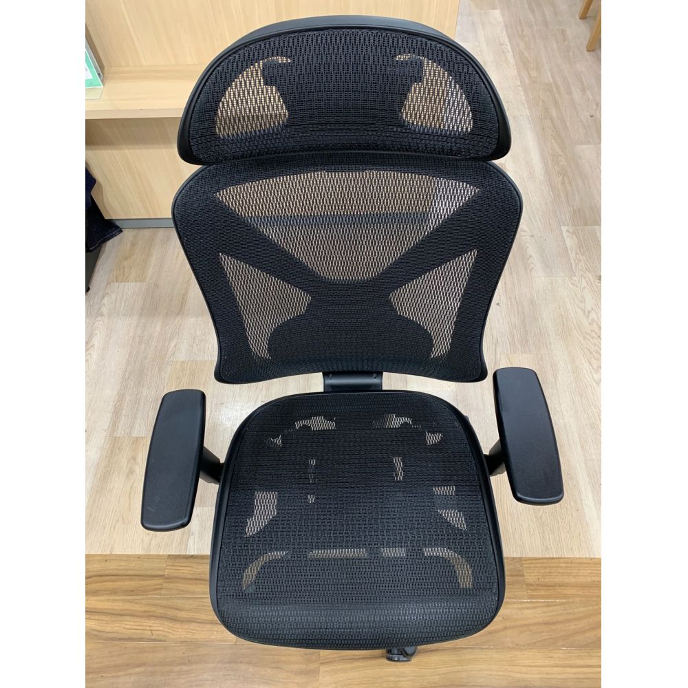ニトリ リクライニングワークチェア フォリストBK フットレスト付 椅子 