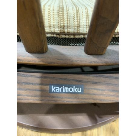 karimoku (カリモク) 回転座椅子 ダークブラウン 木製