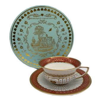 Wedgwood (ウェッジウッド) カップ&ソーサー レッド ハーレクィーン クイーンオブハート 廃盤品