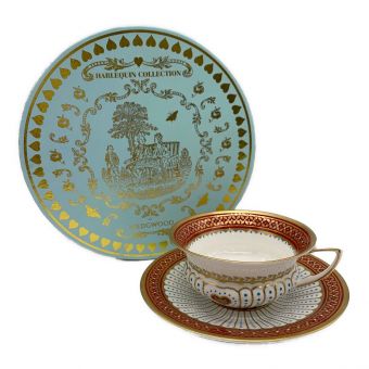 Wedgwood (ウェッジウッド) カップ&ソーサー レッド ハーレクィーン クイーンオブハート 廃盤品