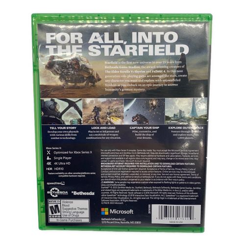 Xbox用ソフト ※北米版 STARFIELD CERO D (17歳以上対象)