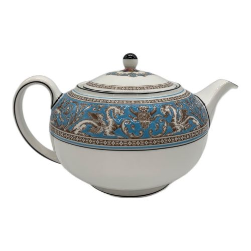 Wedgwood (ウェッジウッド) ティーポット Lサイズ 1200ml フロレンティーン・ターコイズ