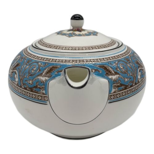 Wedgwood (ウェッジウッド) ティーポット Lサイズ 1200ml フロレンティーン・ターコイズ