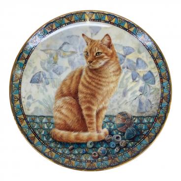 Lesley Anne Ivory 茶猫飾り皿 ダンバリーミント CATS AROUND THE