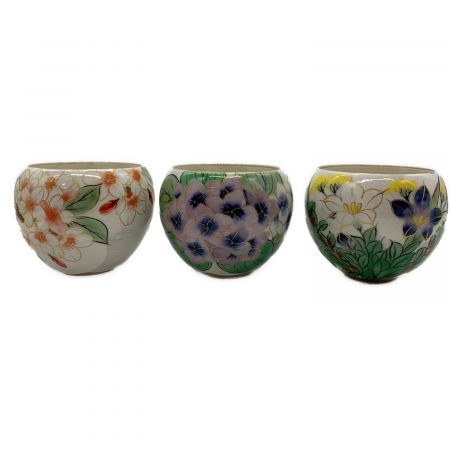 京焼・清水焼 (清水焼) 陶あん お茶呑茶碗 花変り 5客セット