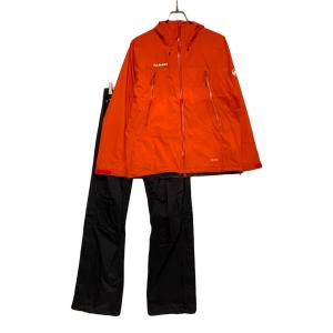 MAMMUT (マムート) マサオライトレインスーツ メンズ SIZE M オレンジ×ブラック 収納ポーチ付き 1010-31350 国内代理店表記 有