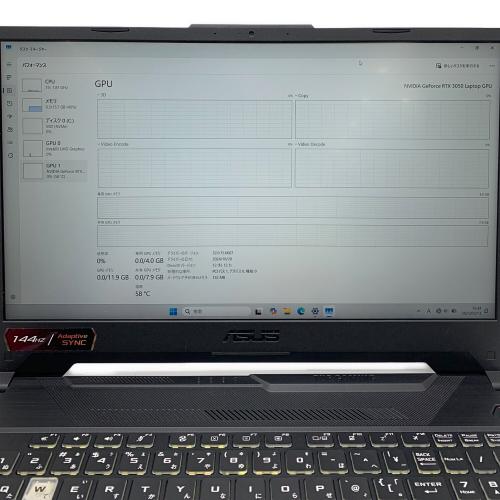 ASUS (エイスース) ゲーミングノートパソコン FX506H Windows11 HOME Core i5-11400H 2.70GHz CPU:第11世代 メモリ:16GB SSD:512GB RTX3050 Laptop -