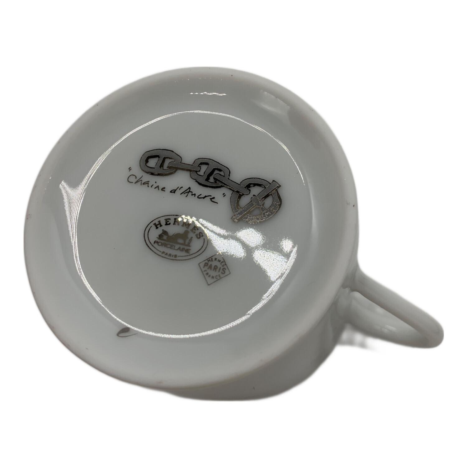 HERMES (エルメス) デミタスカップ&ソーサー シェーヌダンクル ペア