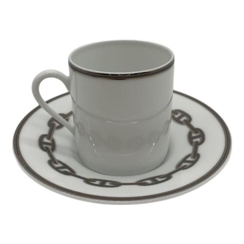 HERMES (エルメス) デミタスカップ&ソーサー シェーヌダンクル ペア