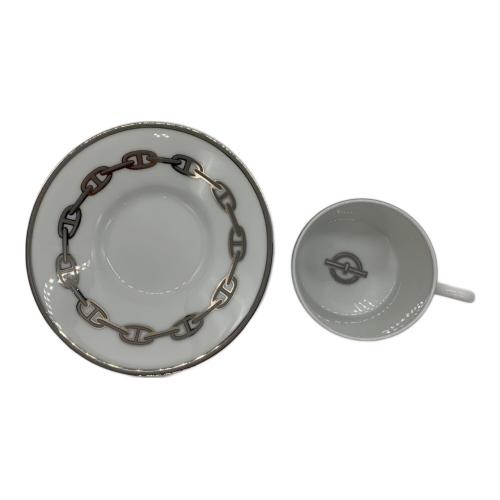 HERMES (エルメス) デミタスカップ&ソーサー シェーヌダンクル ペア