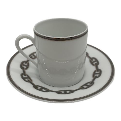 HERMES (エルメス) デミタスカップ&ソーサー シェーヌダンクル ペア