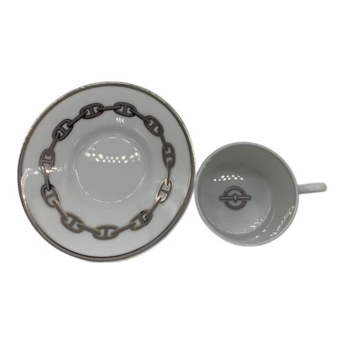 HERMES (エルメス) デミタスカップ&ソーサー シェーヌダンクル ペア