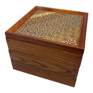 寄木細工 (ヨセギザイク) 三段重