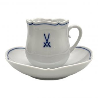 Meissen (マイセン) カップ&ソーサー 双剣マーク ソーサー裏面ヒビ有