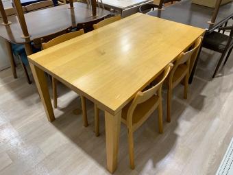 ダイニング5点セット イス：無印良品 オーク材 45 ナチュラル