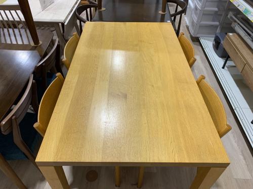 ダイニング5点セット イス：無印良品 オーク材 45 ナチュラル