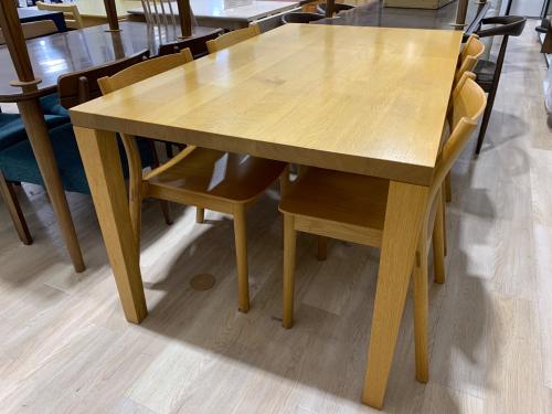 ダイニング5点セット イス：無印良品 オーク材 45 ナチュラル