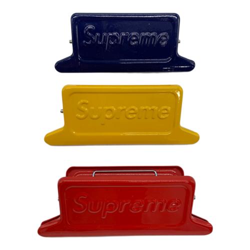 SUPREME (シュプリーム) クリップ 3P レッド×イエロー×ブルー