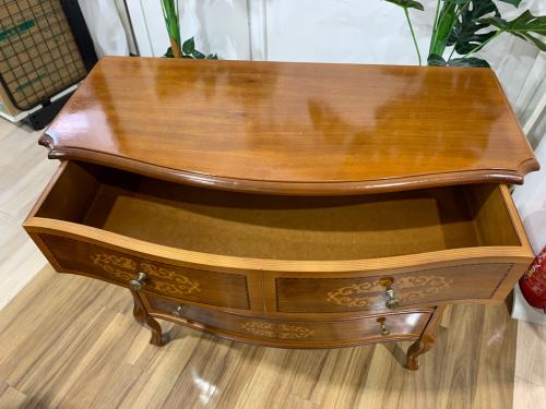 4段チェスト 象嵌装飾 350 ブラウン