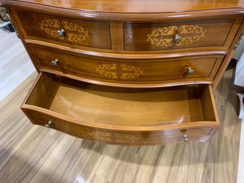 4段チェスト 象嵌装飾 350 ブラウン