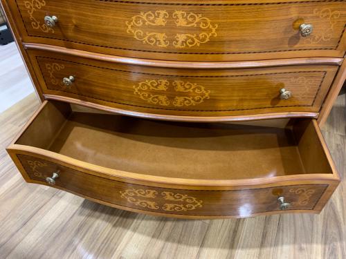 4段チェスト 象嵌装飾 350 ブラウン