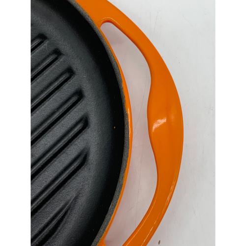 LE CREUSET (ルクルーゼ) 鍋 オレンジ ラウンドグリル 25cm