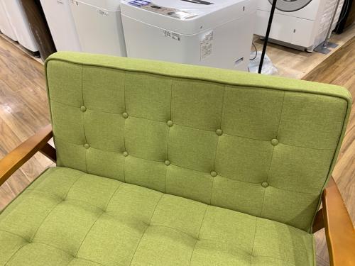 2人掛けソファー 130 ナチュラル×グレー