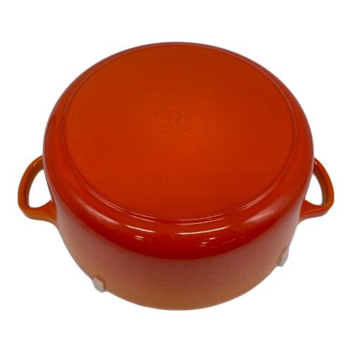 LE CREUSET (ルクルーゼ) 両手鍋 22cm オレンジ