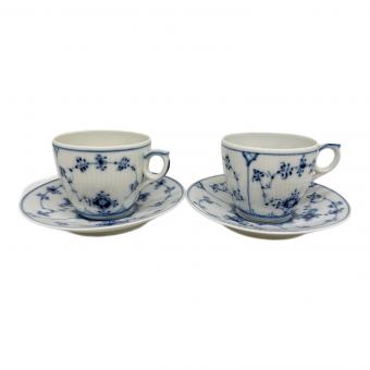 ROYAL COPENHAGEN (ロイヤル・コペンハーゲン) カップ&ソーサーセット ブルーフルーテッド・ハーフレース