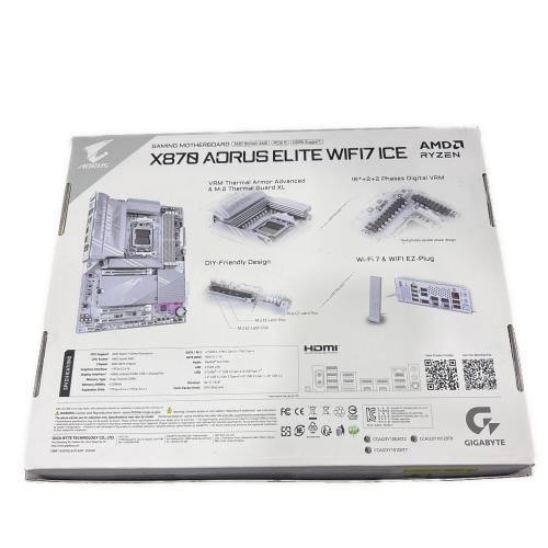 GIGABYTE (ギガバイト) マザーボード X870 AORUS ELITE WIFI7 ICE