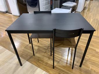IKEA (イケア) ダイニング3点セット ブラック