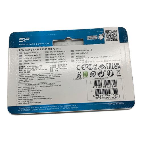 silicon power 内蔵SSD 2TB M.2 2280 PCIe3.0×4 NVMe1.3 内蔵SSD SP002TBP34A60M28