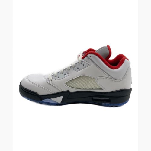 NIKE (ナイキ) スニーカー AIR JORDAN5 LOW GOLF レッド×ホワイト サイズ:27cm