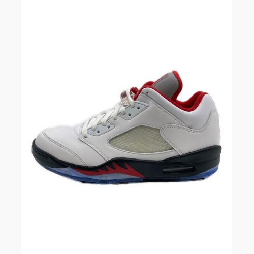 NIKE (ナイキ) スニーカー AIR JORDAN5 LOW GOLF レッド×ホワイト サイズ:27cm