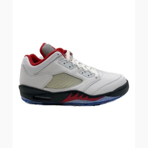 NIKE (ナイキ) スニーカー AIR JORDAN5 LOW GOLF レッド×ホワイト サイズ:27cm