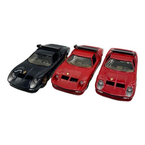 ミニカー 3Pセット レッド2P ブラック1P LAMBORGHINI JOTA グリップ テクニカ 1/28