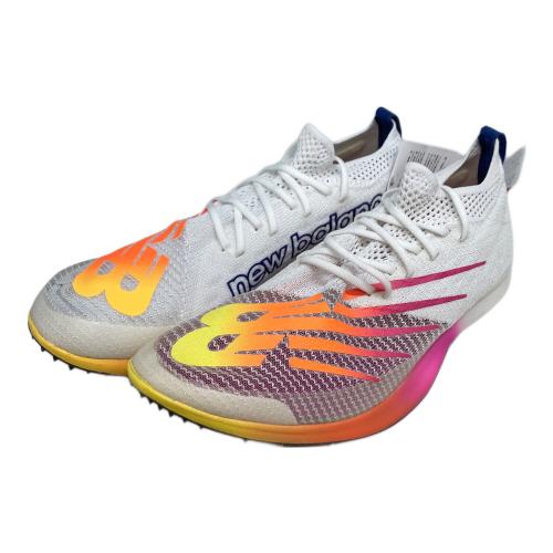 NEW BALANCE (ニューバランス) トラックスパイク ランニングシューズ UMDELRRE2 FuelCell MD-X E2 メンズ SIZE 27cm ホワイト×オレンジ