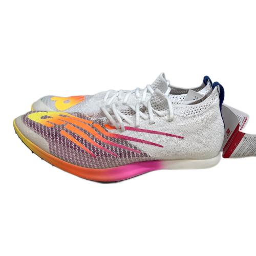 NEW BALANCE (ニューバランス) トラックスパイク ランニングシューズ UMDELRRE2 FuelCell MD-X E2 メンズ SIZE 27cm ホワイト×オレンジ