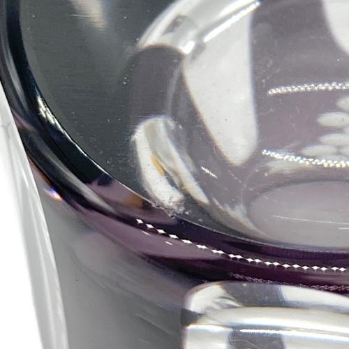 硝子工房彩鳳 (ガラスコウボウサイホ) 葡萄模様ビア切子 2Pセット