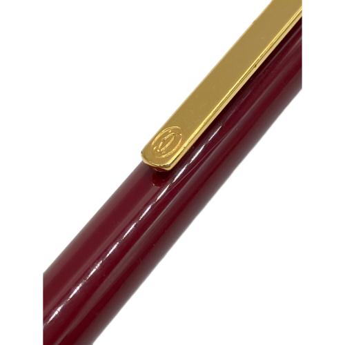 Cartier (カルティエ) ボールペン 111676 ツイスト式 ボルドー×ゴールドカラー