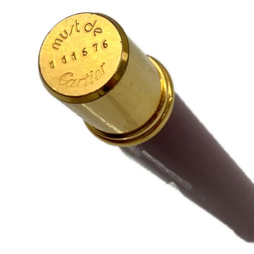 Cartier (カルティエ) ボールペン 111676 ツイスト式 ボルドー×ゴールドカラー