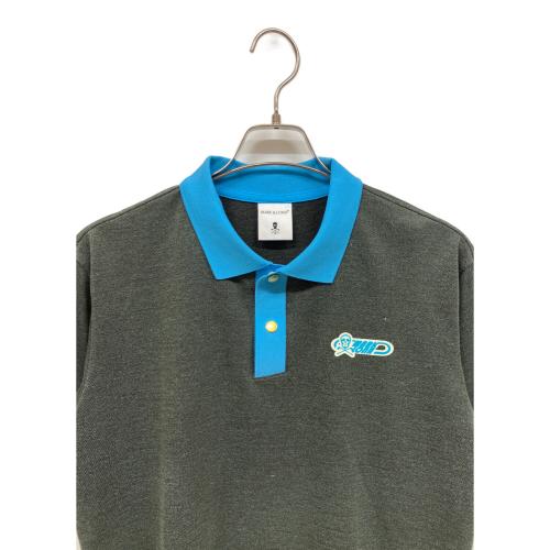 MARK&LONA (マークアンドロナ) ポロシャツ ゴルフウェア(トップス) MLM-3B-AP11 メンズ SIZE 48 グレー×ブルー