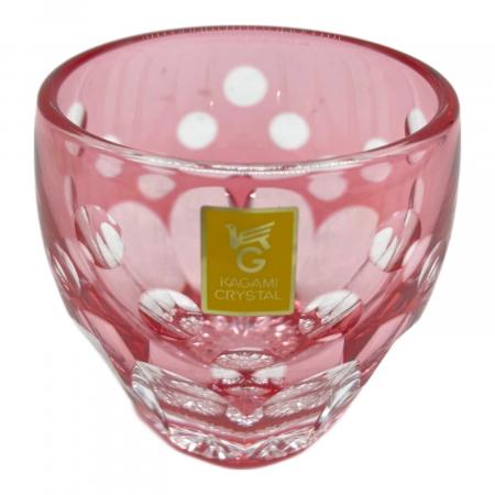 KAGAMI CRYSTAL (カガミクリスタル) 冷酒杯＜桜＞ 箱有 江戸切子