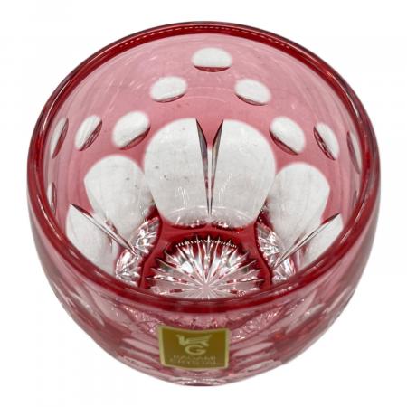 KAGAMI CRYSTAL (カガミクリスタル) 冷酒杯＜桜＞ 箱有 江戸切子