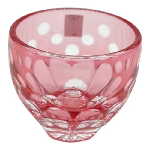 KAGAMI CRYSTAL (カガミクリスタル) 冷酒杯＜桜＞ 箱有 江戸切子