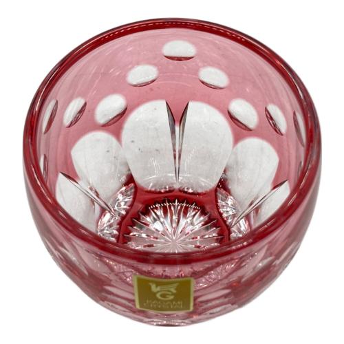 KAGAMI CRYSTAL (カガミクリスタル) 冷酒杯＜桜＞ 箱有 江戸切子
