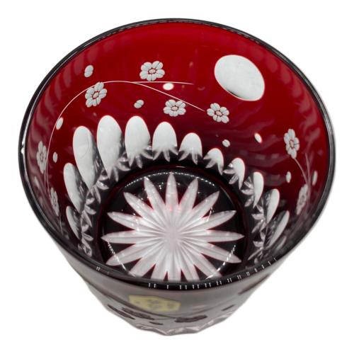 ガラス工房彩鳳 江戸切子 M-123-R オールド富士桜文様