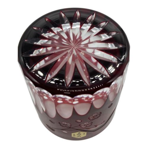 ガラス工房彩鳳 江戸切子 M-123-R オールド富士桜文様