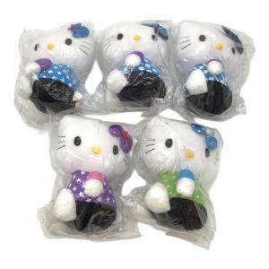 ハローキティー レトロ ハローキティ 総柄ぬいぐるみ5Pセット
